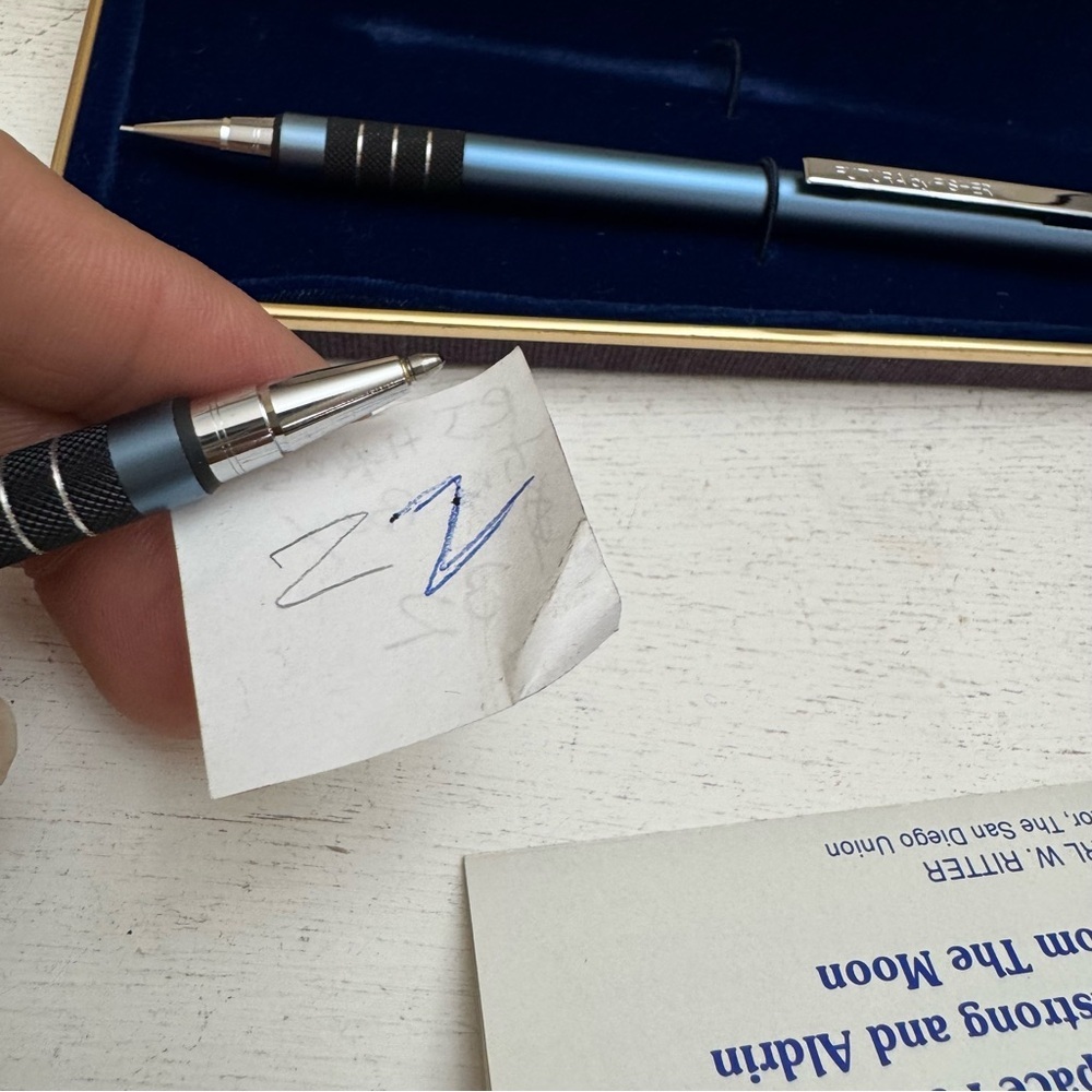 Vintage Futura by Fisher Space Pen & Pencil Set in Blue and Silver - Picture 11 of 16